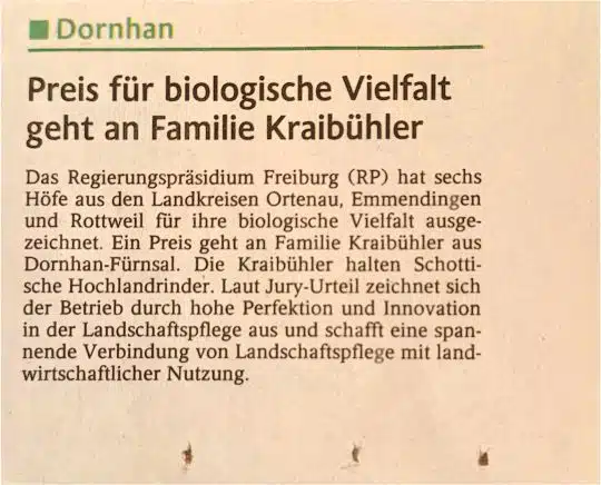 Preis Biologische Vielfalt